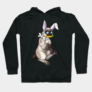 Bobtail BunnyCat: Seal Point (White) Hoodie